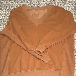 Aerie Women's Tan V-Neck Sweatshirt